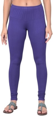 Comfort Lady Churidar Length Ethnic Wear Legging(Purple, Solid)