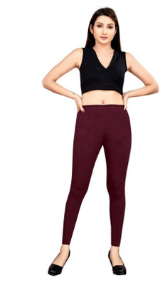 comfort fashion Ankle Length Ethnic Wear Legging(Maroon, Solid)