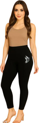 KK YARA Ankle Length Western Wear Legging(Black, Solid)