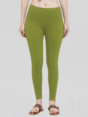Trend Level Ankle Length  Western Wear Legging(Green, Solid)
