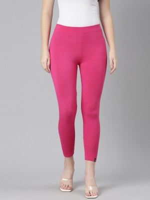 TWIN BIRDS Ankle Length Western Wear Legging(Pink, Solid)