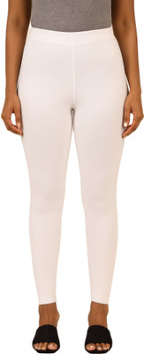 Oviya Fashions Ankle Length Western Wear Legging(White, Solid)