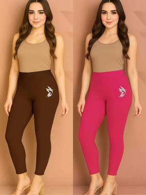 KK YARA Ankle Length  Ethnic Wear Legging(Pink, Brown, Printed)