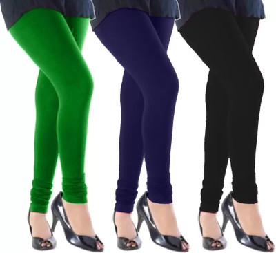 F A T A H Churidar  Ethnic Wear Legging(Black, Solid)