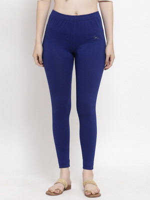 Trend Level Ankle Length  Western Wear Legging(Blue, Solid)