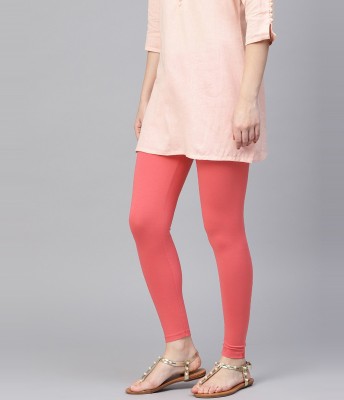 FUBAR Ankle Length  Ethnic Wear Legging(Pink, Solid)