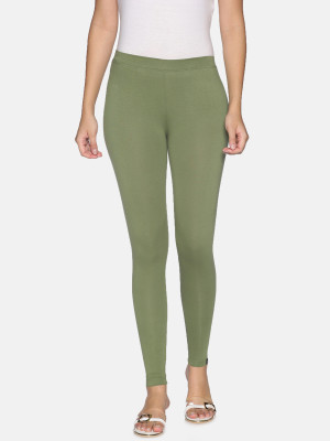 TWIN BIRDS Ankle Length  Ethnic Wear Legging(Green, Solid)