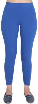 OneSky Ankle Length Western Wear Legging(Light Blue, Solid)
