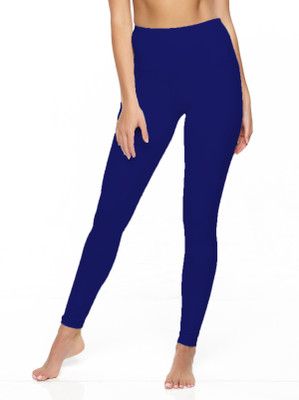 Bishu Churidar Length Ethnic Wear Legging(Dark Blue, Solid)