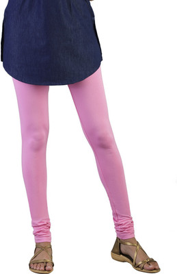TWIN BIRDS Churidar Length Western Wear Legging(Pink, Solid)
