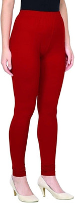 RANI FASHION Churidar  Western Wear Legging(Red, Solid)