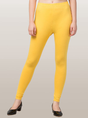Trend Level Ankle Length  Western Wear Legging(Yellow, Solid)