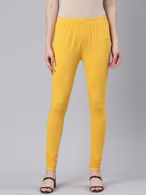 DIXCY SCOTT SLIMZ Churidar Length Western Wear Legging(Yellow, Solid)