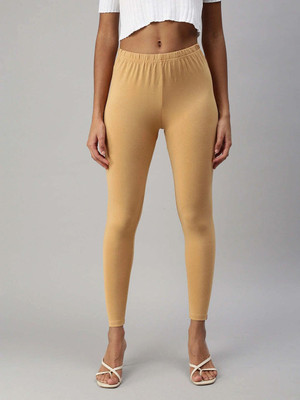 Muskesh Ankle Length  Ethnic Wear Legging(Beige, Solid)