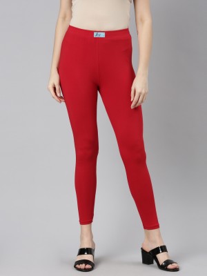 Jcss Ankle Length Ethnic Wear Legging(Red, Solid)