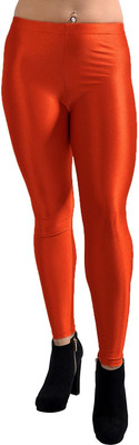 AarifGarment Churidar  Western Wear Legging(Orange, Solid)