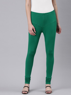 DIXCY SCOTT SLIMZ Churidar  Western Wear Legging(Green, Solid)