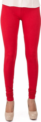 ModernFashion Churidar  Ethnic Wear Legging(Red, Solid)