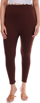 tpf Ankle Length  Western Wear Legging(Brown, Self Design)