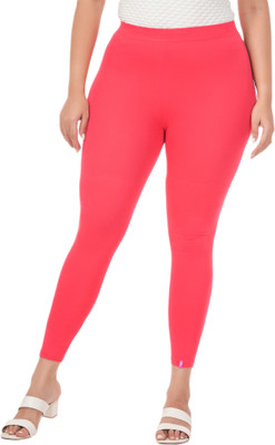 LoveiT Ankle Length Western Wear Legging(Pink, Solid)
