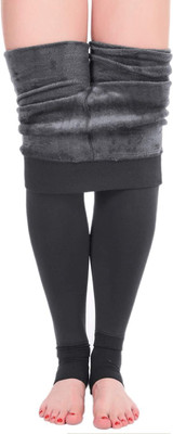 ATTIRE OUTFIT Ankle Length Winter Wear Legging(Grey, Solid)