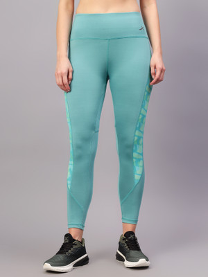 VECTOR X Ankle Length  Western Wear Legging(Green, Solid)