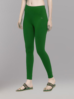 Style Access Ankle Length Ethnic Wear Legging(Green, Solid)