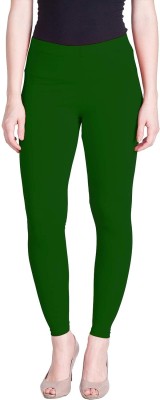 FF CREATIONS Ankle Length  Ethnic Wear Legging(Dark Green, Solid)