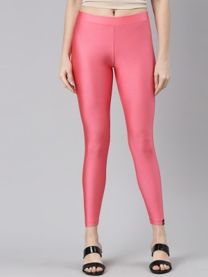 TWIN BIRDS Ankle Length  Western Wear Legging(Pink, Solid)