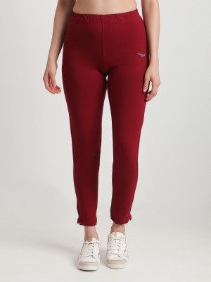 Hiflyers Ankle Length Western Wear Legging(Maroon, Solid)