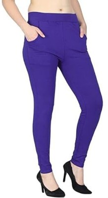 sr enterprises Ankle Length Ethnic Wear Legging(Blue, Solid)