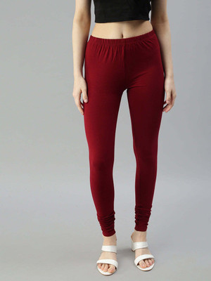 DEBNATH HOSHIYARI Churidar Length Ethnic Wear Legging(Maroon, Solid)
