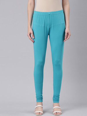 DIXCY SCOTT SLIMZ Churidar Length Western Wear Legging(Light Blue, Solid)