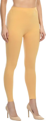 Sukhharta Ankle Length Western Wear Legging(Beige, Solid)