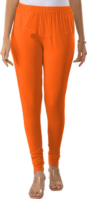 Lyra Churidar  Ethnic Wear Legging(Orange, Solid)