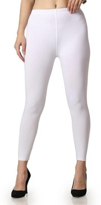 STV Ankle Length Ethnic Wear Legging(White, Solid)