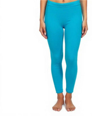 PLENORA CLOTHING Ankle Length Western Wear Legging(Light Blue, Solid)