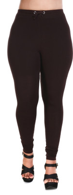 MUKHAKSH Ankle Length  Ethnic Wear Legging(Brown, Solid)