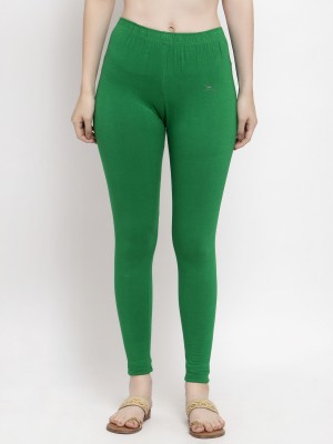 Trend Level Ankle Length  Western Wear Legging(Green, Solid)