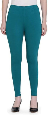 Moksh Ankle Length Western Wear Legging(Blue, Solid)
