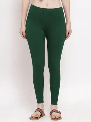 ABE Ankle Length Western Wear Legging(Green, Solid)