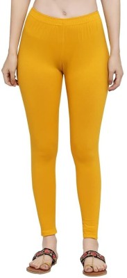 FashionLooks Ankle Length  Western Wear Legging(Yellow, Solid)