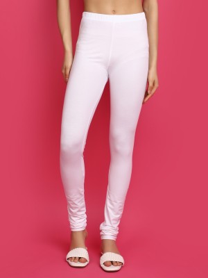 V-MART Churidar  Ethnic Wear Legging(White, Solid)