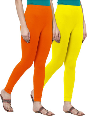 Twomindes Churidar  Ethnic Wear Legging(Red, Solid)