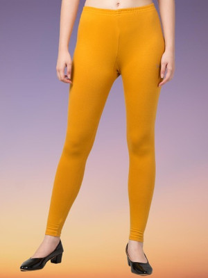 Style Access Ankle Length  Western Wear Legging(Yellow, Solid)