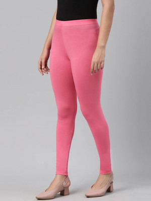 JYOTIKA FASHION Ankle Length  Western Wear Legging(Pink, Solid)