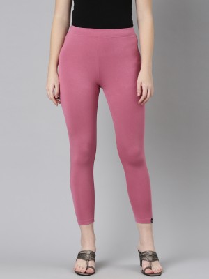 TWIN BIRDS Ankle Length Western Wear Legging(Pink, Solid)