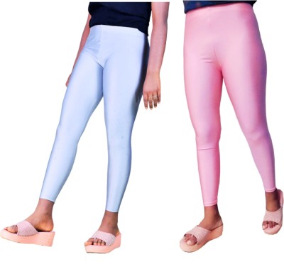 KEJU Western Wear Legging(Pink, Silver, Self Design)