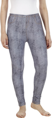 Camey Ankle Length Western Wear Legging(Grey, Solid)