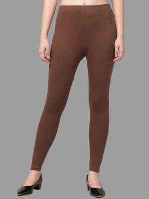 Trend Level Ankle Length  Western Wear Legging(Brown, Solid)